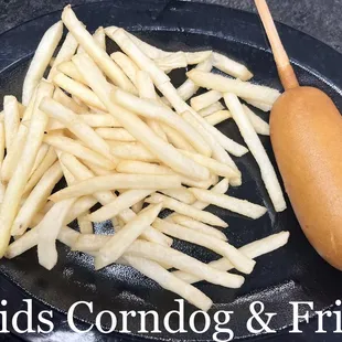 Kids Corn dog and fries