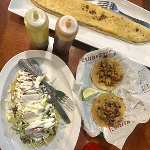 a plate of mexican food