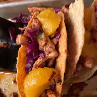 Orange chipotle chicken tacos. delicious!!