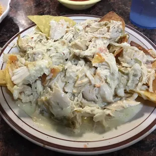 HALF order of chicken nachos. Get em every time. :)