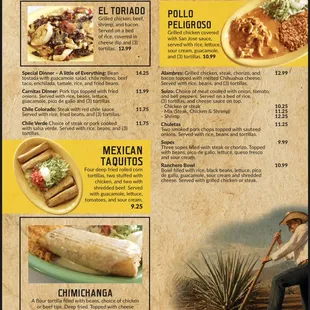 burritos and wraps, menu