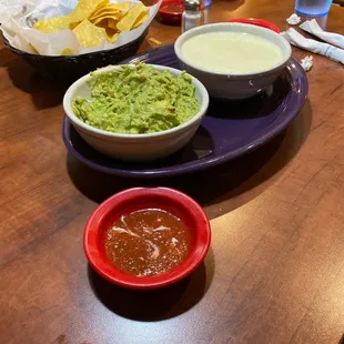 Medium Guacamole Dip and Cheese Dip... HUGE