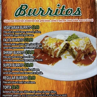 Menu 4/2021 - Burritos