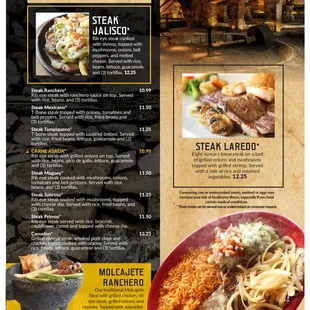 a menu for a mexican restaurant