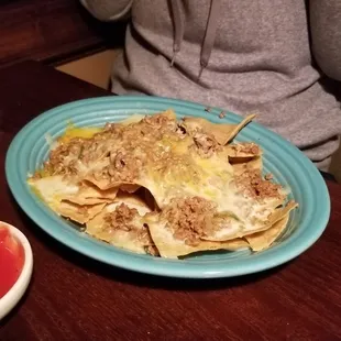 a plate of nachos