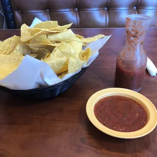 Complimentary chips and salsa