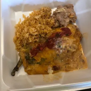 Go Box with enough food for another meal!