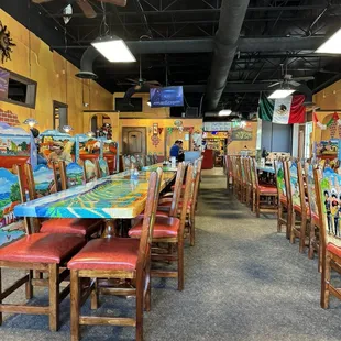 Table and chairs are decorative