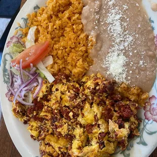 Chorizo and eggs