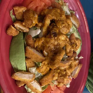 Fried chicken salad