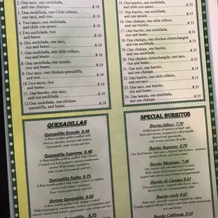 sushi and sashimi, menu