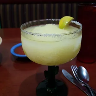 One margarita and quesadillas.  Yum