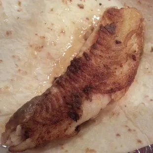 fish taco tasted good but presented poorly