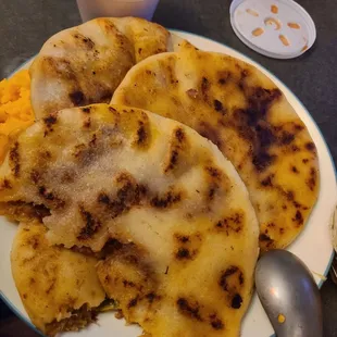 a plate of mexican food