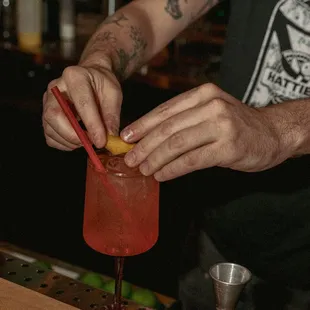 Rosato Spritz in hidden bar, Hermanita.
