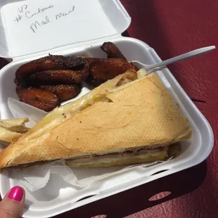 I did the meal--massive Cubango and double plantains as my two sides.