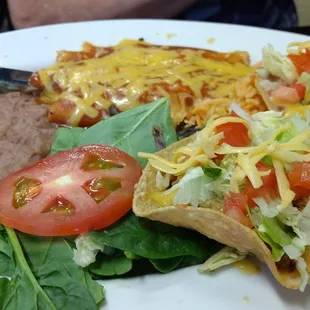 Mexican plate, lovely presentation and delicious.