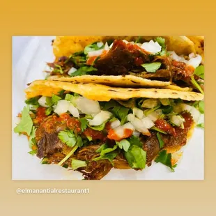a plate of tacos
