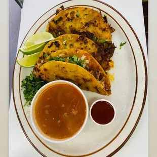 a plate of mexican food