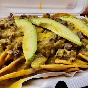 Carne asada nachos $11.99