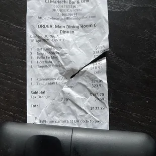 The amount for a side of rice and three rolled taquitos.