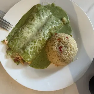 Green Shrimp Enchiladas