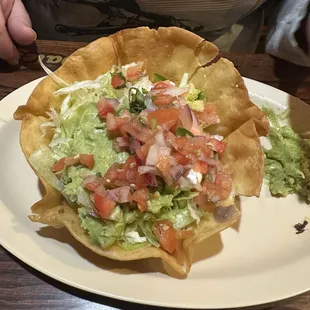 My wife made a taco salad from the buffet