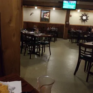 Very nice atmosphere. Plenty of seating and great service.