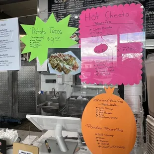 Menu as of January 2024