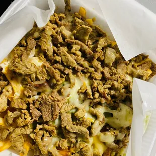 a close up of a plate of food