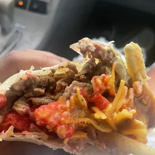 Incorrect and cold , Hot Cheeto Burrito