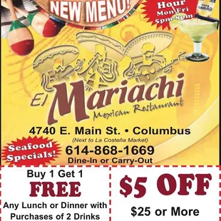 coups for the menu