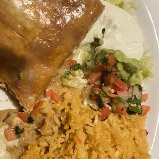 a plate of mexican food