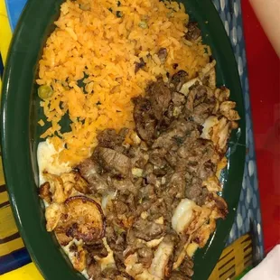 31. Arroz Con Camarones y Steak