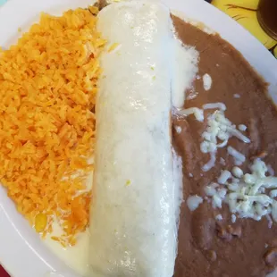 Lunch Burrito with extra Queso