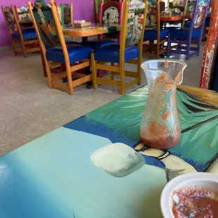 Interior of restaurant.