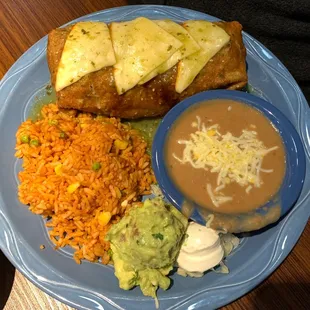 a plate of mexican food