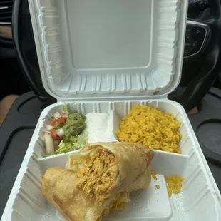 chimichanga (shredded chicken) $19 (instagram: @issa.cheatday)