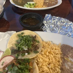 Chili verde and street tacos