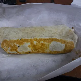 Chicken supper burrito to go....wrapped in paper..???