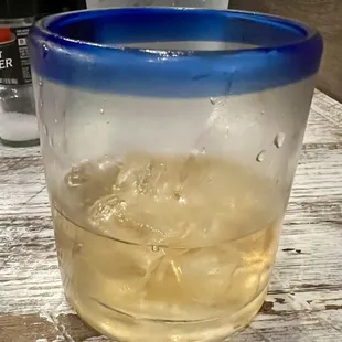 a drink in a glass
