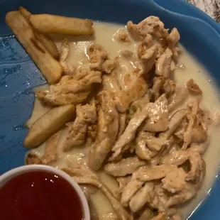 I WANTED MY CHEESE ON THE SIDE. Soggy fries