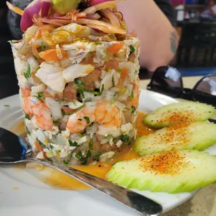 Torre Imperial (ceviche seafood tower)