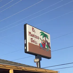 a sign for el marisco grill