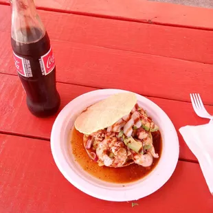 Aguachile with black sauce