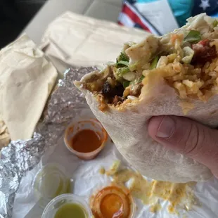Al Pastor jumbo burrito  so so good and HUGE, couldn't finish it! Bigger than chipotle