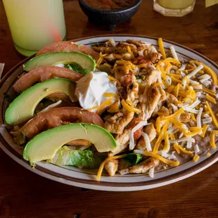 Grilled chicken taco salad