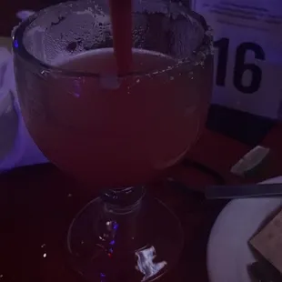 Strawberry margarita (half drunken)