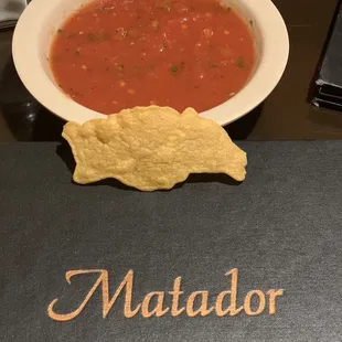 Just a fun pic. Great salsa, fun chips and great menu!