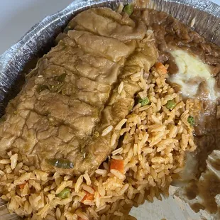 Regular Chimichanga was good to go but a little mushy as the sauce was added before packing.